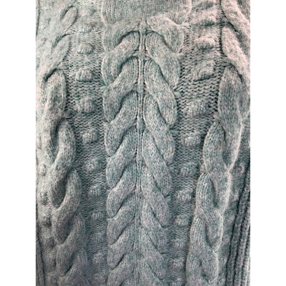 A New Day Women's Ribbed Cable Knit Sweater Med Mint Green Crewneck Cottagecore - Picture 4 of 14
